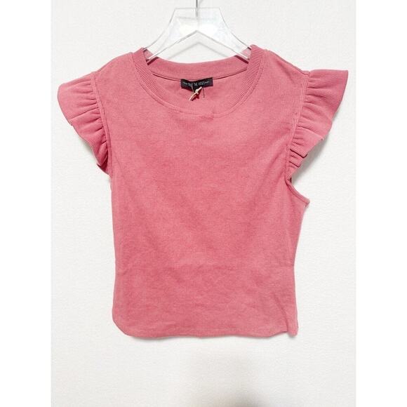 NWT Free the Roses Sold Out Pink Ruffle Knit Top Size Small - Picture 6 of 7